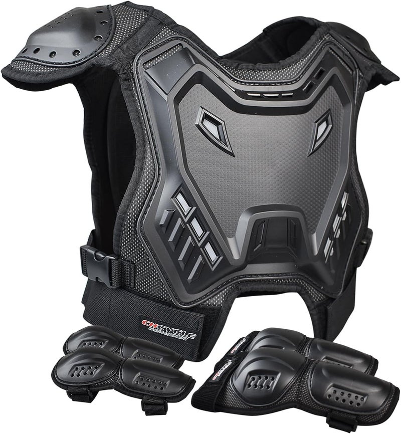 CHCYCLE Kids Dirt Bike Gear Motorcycle Armor Suit Chest Protector with Knee Pads Elbow Pads for Youth Mountain Biking Cycling Skating - Image 1